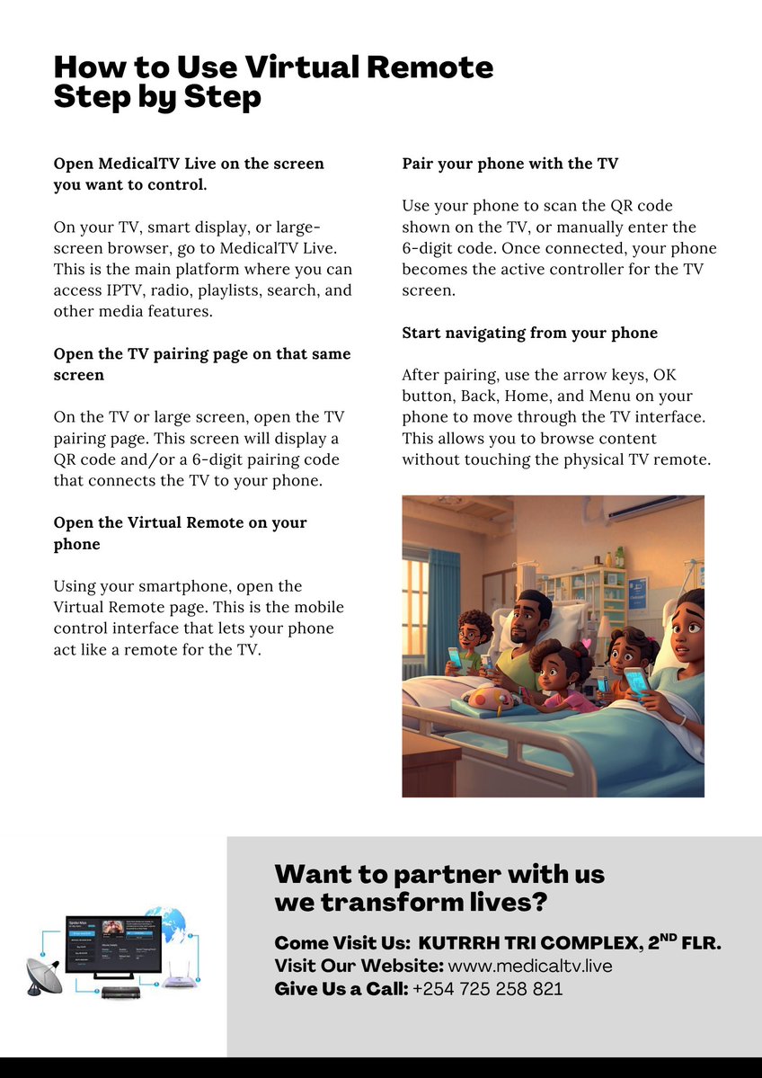 WeLoveTVke's tweet image. Control your screen like a pro! 📺✨
Download the MedicalTV Virtual Remote now 👉 medicaltv.live/remote-control and seamlessly manage livestreams on your Laptop, Smart TV &amp;amp; Desktop 🔥 via medicaltv.live

#MedicalTV #SmartControl #HealthTech #LiveStreaming #DigitalHealth