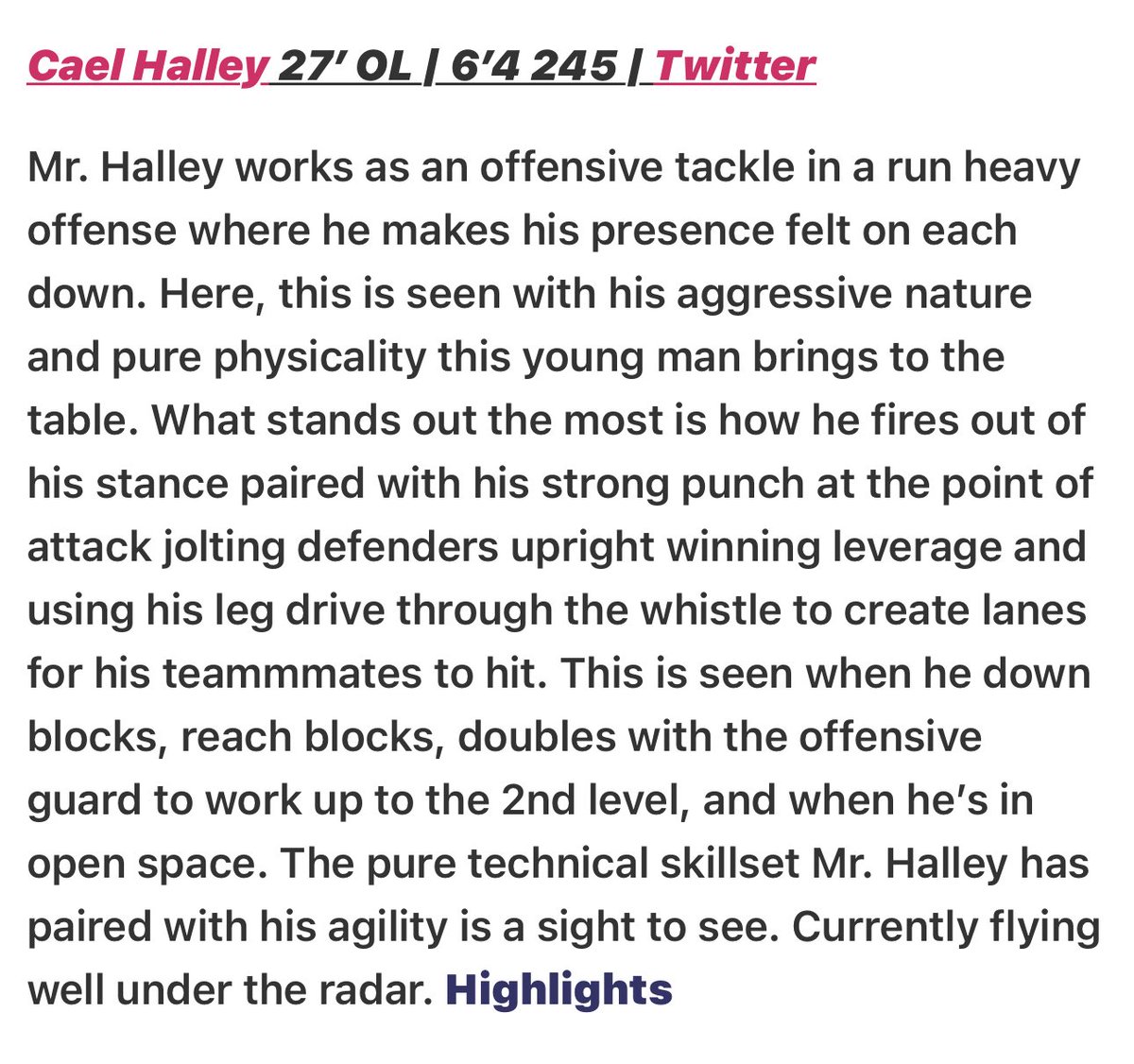 Cael Halley tweet media