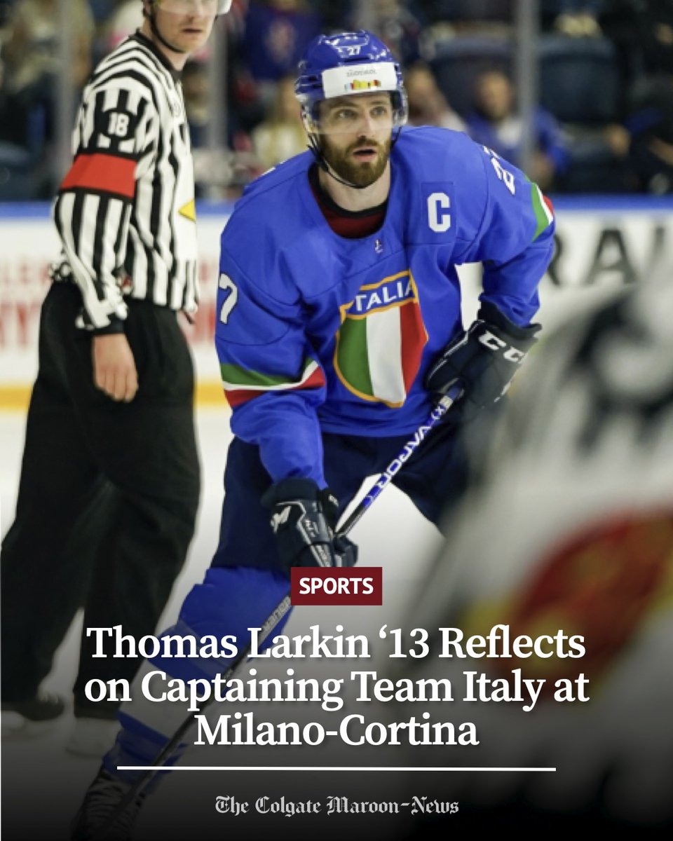 SPORTS | Thomas Larkin ’13 Reflects on Captaining Team Italy at Milano-Cortina Winter Olympics

🔗 Click the link to read more.

📝: Anna Di Iorio-Reyes
📸: Instagram / @phillipsexeter

thecolgatemaroonnews.com/68842/sports/c…