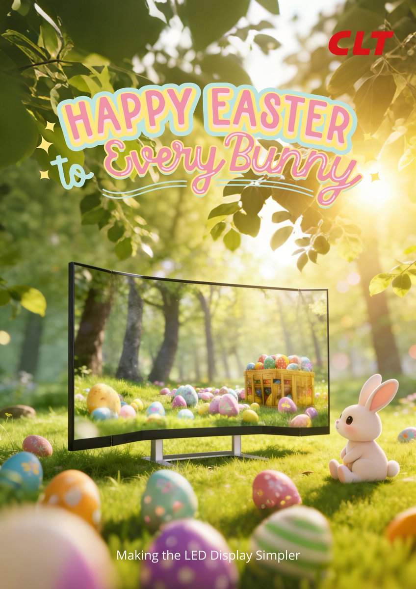 LedClt's tweet photo. ๐ฐ๐ท Happy Easter from CLT! ๐ท๐ฐ
From all of us at CLT, we wish you a joyous Easter filled with love, laughter, and cherished memories. Together, let's build a brighter future. ๐ฃ๐ผ
What are your family traditions for Easter? Share with us!
#CLT #CLTLED #leddisplay #movableled https://t.co/zDPjFTN85k