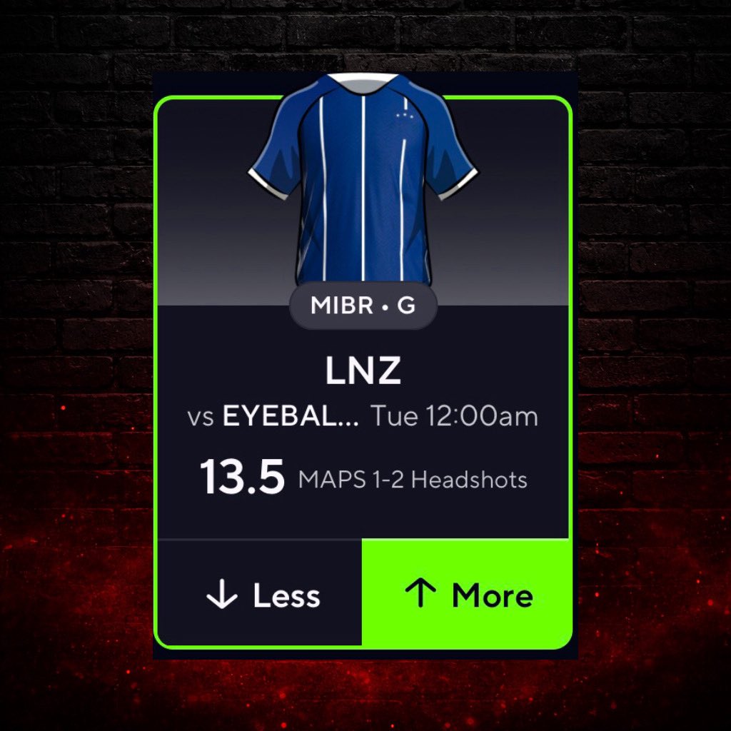 PropBandits's tweet photo. 🚨 PLAY OF THE DAY 🚨

LNZ OVER 13.5 HEADSHOTS 🎯

This one is backed by our full match analysis system 📊

🧠 Map projections
🧠 Player role + volume

Results speak for themselves…
If you’re still paying for picks… you’re already behind ❌ 
https://t.co/WlXE0IkX8k

#prizepicks https://t.co/mz5eI1hueh