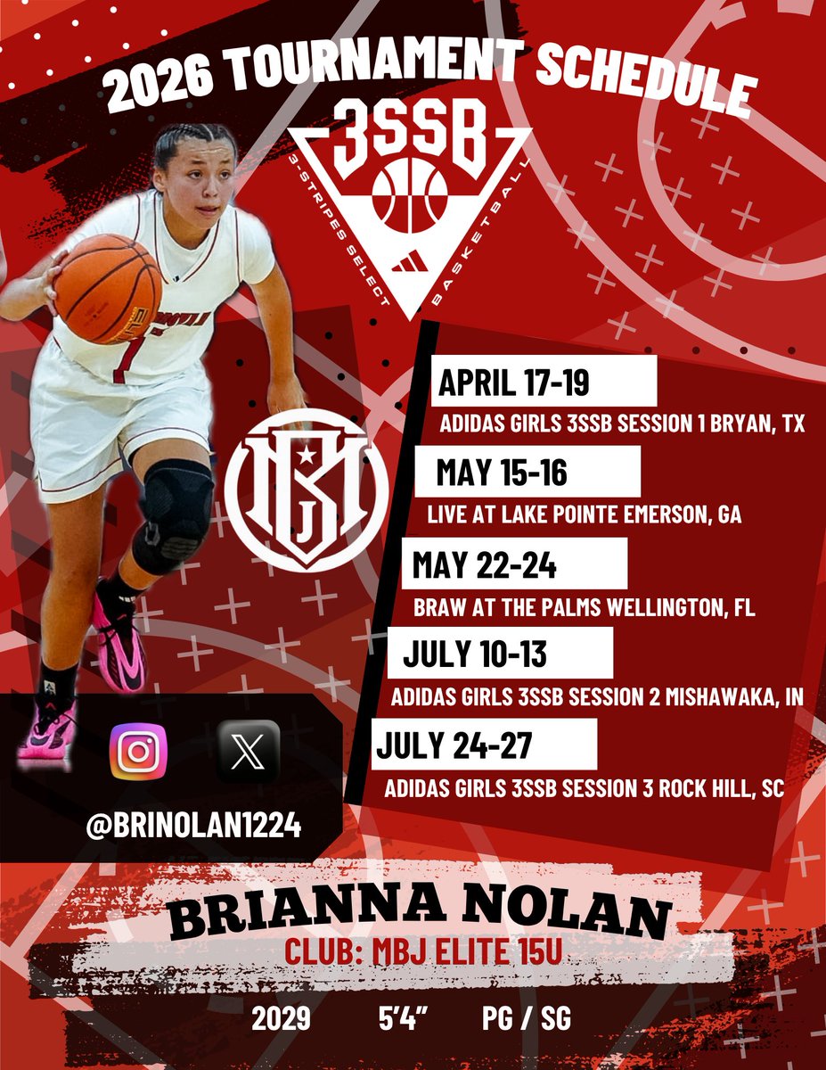 BriNolan1224's tweet photo. 2026 Summer Season Loading @3SSBGCircuit @3SSBCircuit @PURbasket @FibaPur @FIBA @PGHFlorida @SUTSReport @bsnfpur @BFishHoops @ProspectShowcse @Uorangemen2 @MBJElite_Girls @orlandosports @orlandosports https://t.co/TfOGHo6RSA