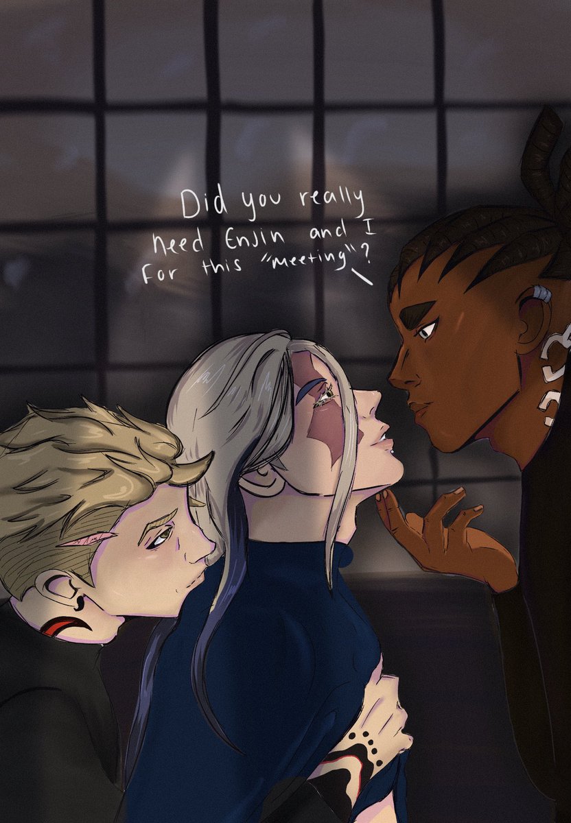 enjinteeth's tweet photo. Tamjin x stringcrow meeting!
#Gachiart #Stringcrow #Tamjin 
I’m loving the Enjin and Corvus while tamsy happens to be there and greedy. https://t.co/j6bqRyGIkW