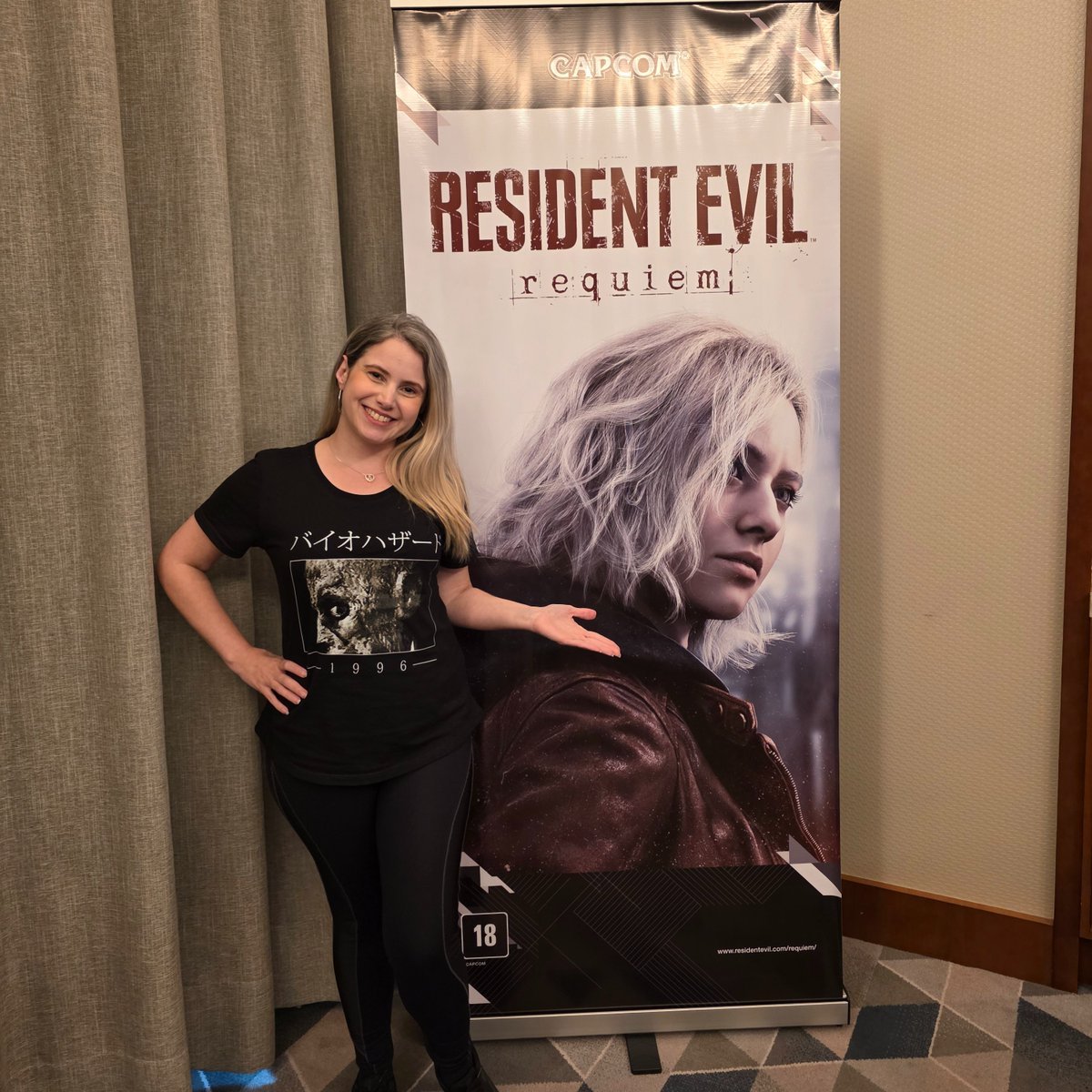 residentevildb's tweet image. Já pode fazer #tbt de quando fui pra SP testar Resident Evil Requiem, em Janeiro? 🥹🥰