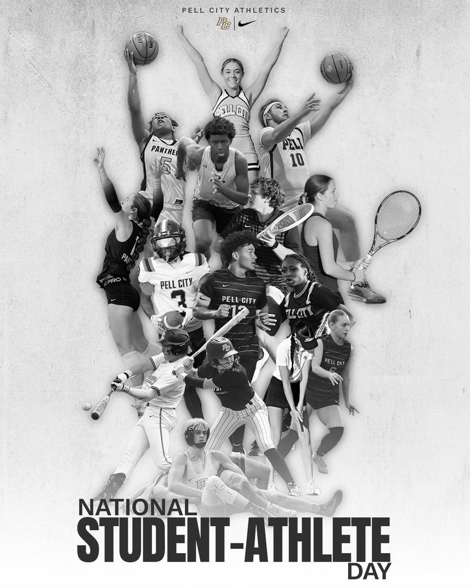PellCityATH's tweet photo. Long practices.
Late nights studying.
Early mornings in the weight room.

Today we celebrate the dedication of our student-athletes who proudly wear Black &amp; Gold.

Happy National Student-Athlete Day.

#WeArePC https://t.co/pyJsZjZ8OC