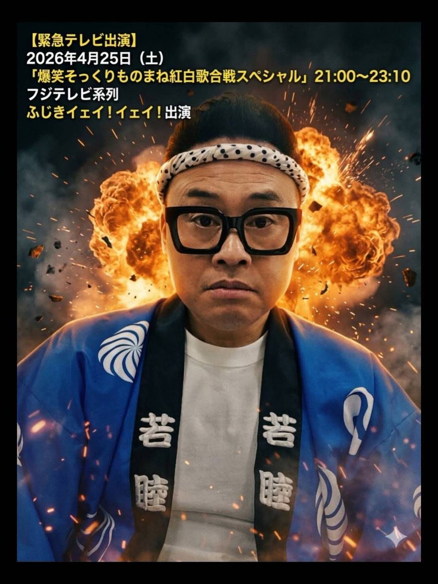テレビ出演告知】 2026年4月25日（土） 「爆笑そっくりものまね紅白歌