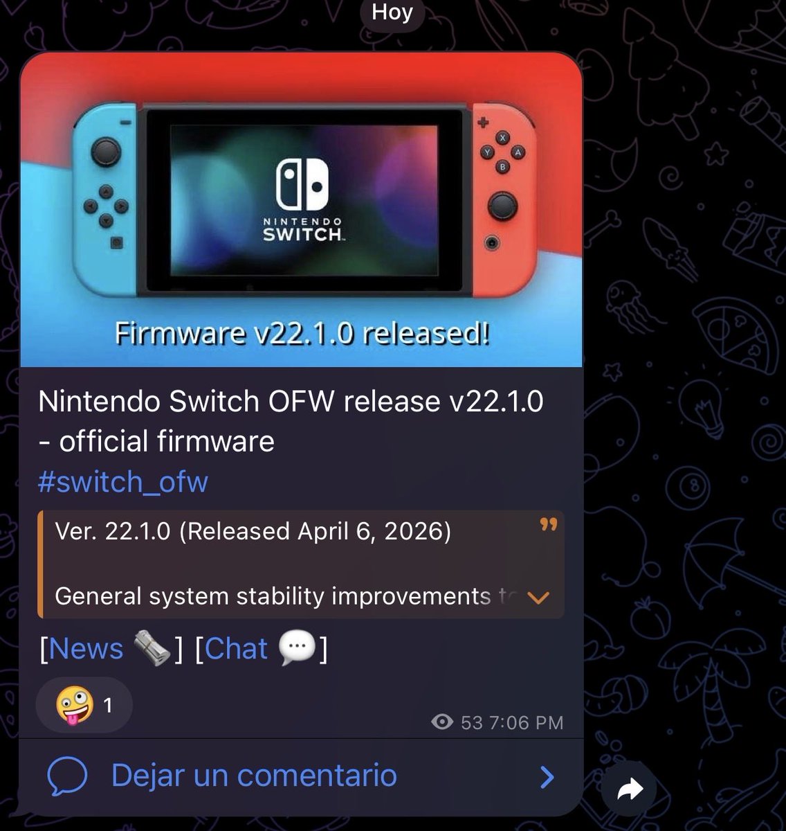 Nueva actualización FW 22.1.0, no actualizar hasta nuevo aviso!