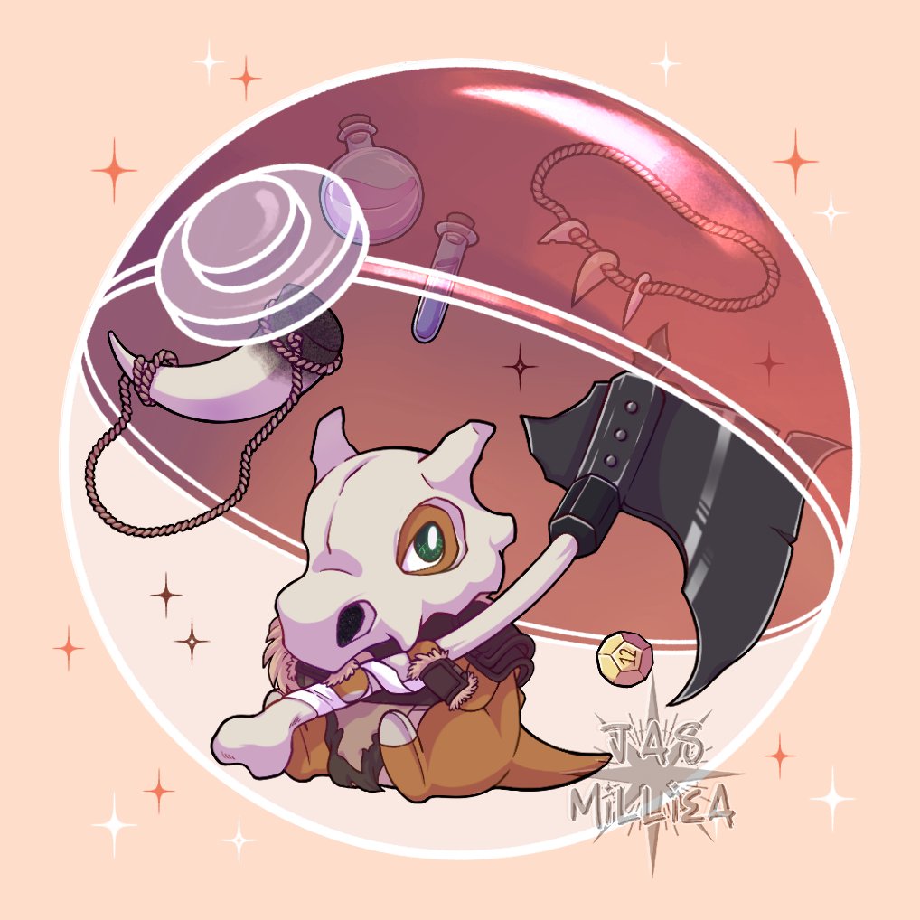 [Pkmn x DnD]-Cubone, Path of the Ancestral Guardian Barbarian 🦴🪓

#pokemonfanart #cubone #dnd