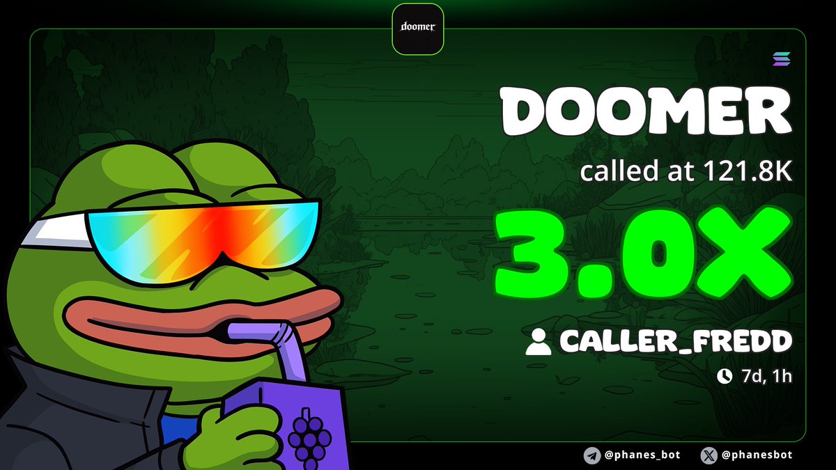 caller__fredd's tweet photo. 3x on my TG call on $DOOMER
Early CA on TG group 
join our VIP group to get early alpha calls on trending memecoins before they take off

Dk2eBYFNP76LryCsbkA2QubNyjokJW8Swrfg6ukpump

Dm now let's get you started 
https://t.co/D5puhfQgrP

#memecoin #solana #degen https://t.co/4n5NRsEKOy