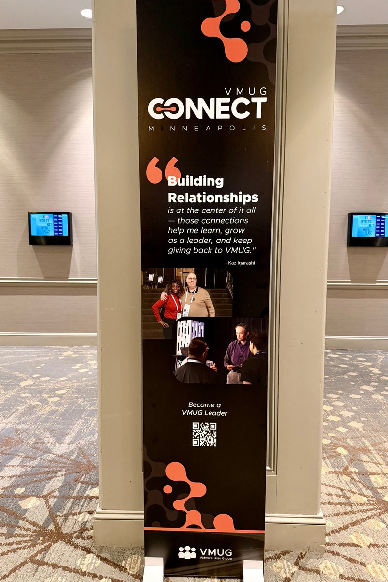 dalehassinger's tweet image. A lot is already in motion as VMUG Connect Minneapolis gets underway for the next three days. If you’ve got a little FOMO, there’s still time to make it here. 👍

connect.vmug.com/minneapolis/20…

#VMUG #vCommunity #vExpert #HOL #VMware