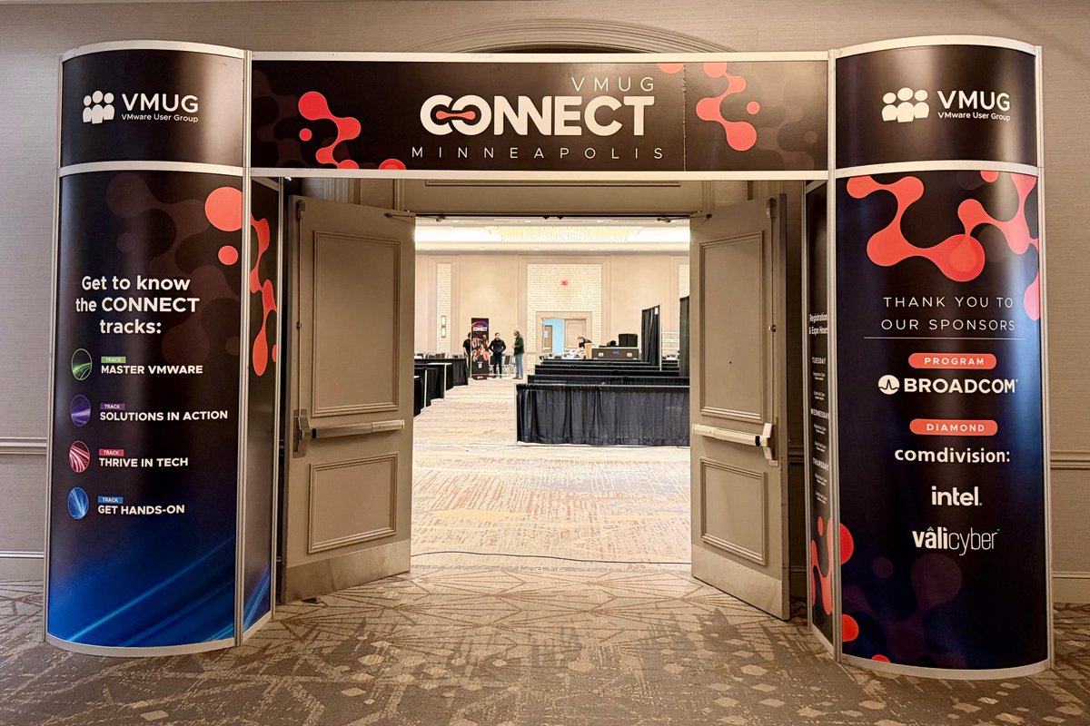 dalehassinger's tweet image. A lot is already in motion as VMUG Connect Minneapolis gets underway for the next three days. If you’ve got a little FOMO, there’s still time to make it here. 👍

connect.vmug.com/minneapolis/20…

#VMUG #vCommunity #vExpert #HOL #VMware