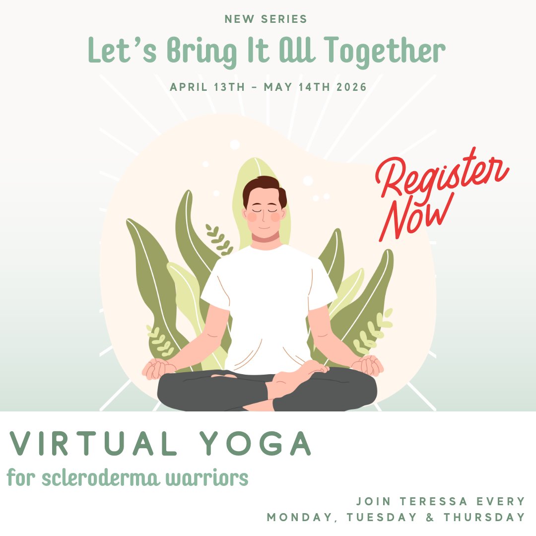 There’s still time to join us.
👉link in bio to register

#hardwordharderdisease #autoimmune #chronicillness #chronicdisease #sclerodermawarrior #scleroderma #yoga #yogaforscleroderma #sclerodermayoga #sclero