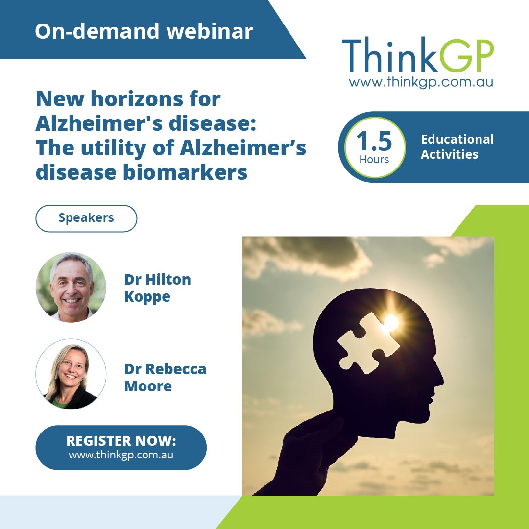 think_gp's tweet photo. EA hours: 1.5
The landscape of Alzheimer’s disease is shifting. Explore the role of blood-based biomarkers, new disease-modifying medications, and what these changes mean for primary care in this practical, expert-led webinar. https://t.co/aWEMCEQMxv https://t.co/G6GIxURwXB