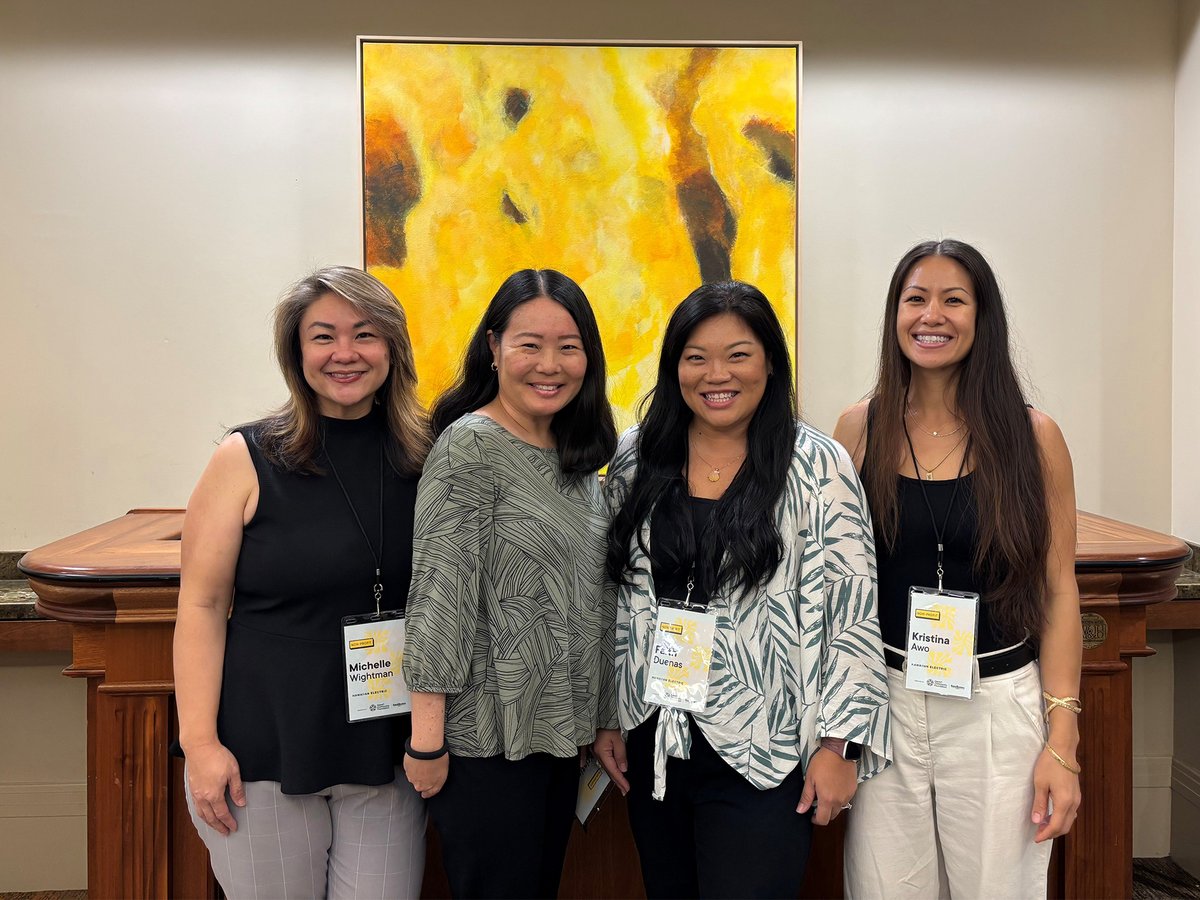 HwnElectric's tweet image. It’s #MotivationalMonday! Congratulations to our rising wahine – Michelle Wightman, claims manager, Kristin Nakamoto, manager of strategic performance, Faith Duenas, organizational development &amp;amp; learning consultant, and Kristina Awo, commercial client manager! These outstanding