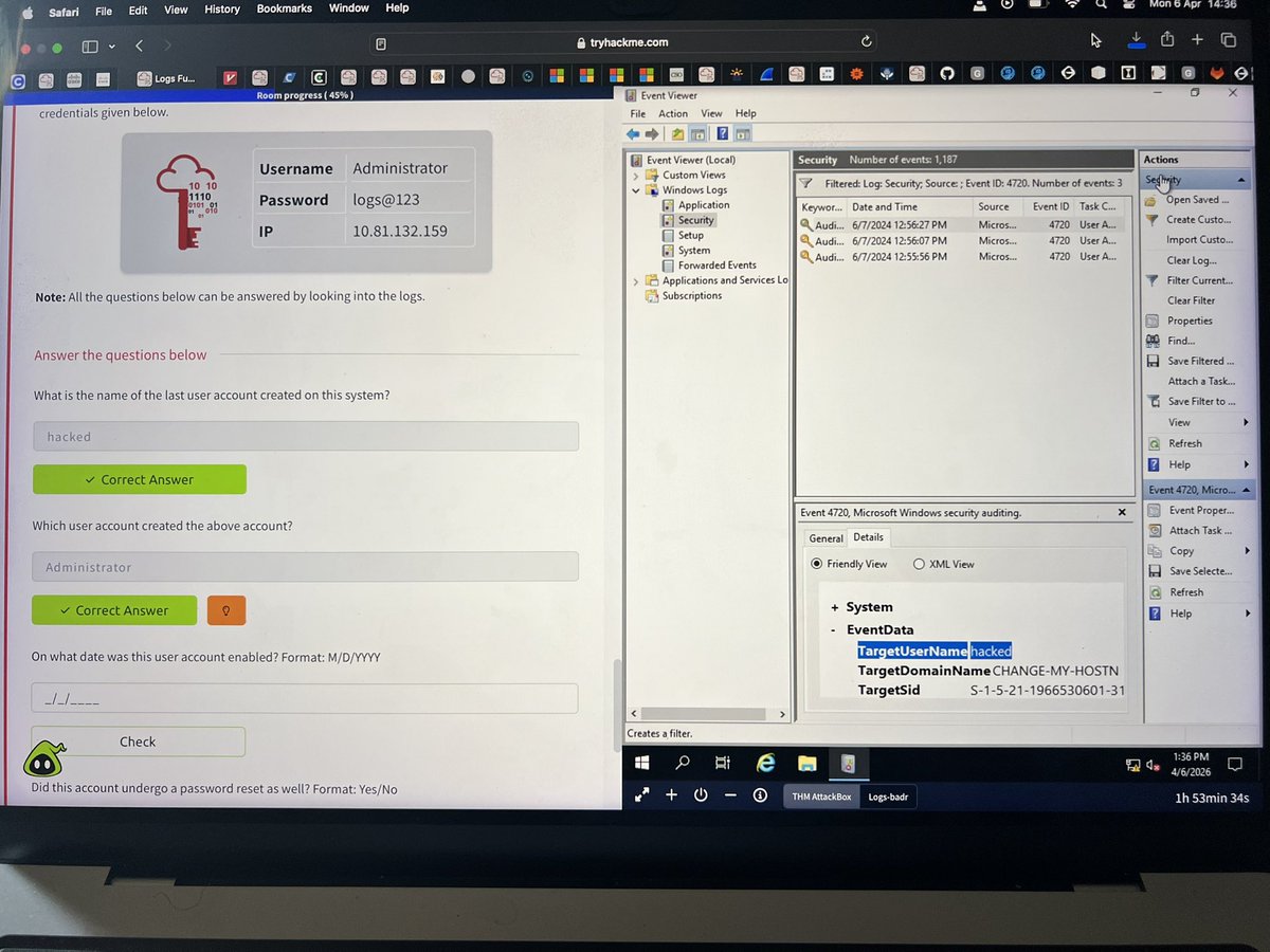 peachnez28's tweet image. Day 96 : Road to being a Cybersecurity Analyst🛡️ 
Today has been packed, I completed the Logs fundamentals &amp;amp; Intro to SIEM. I have started the firewall fundamentals as well on THM.
Cc: @segoslavia #CyberSec