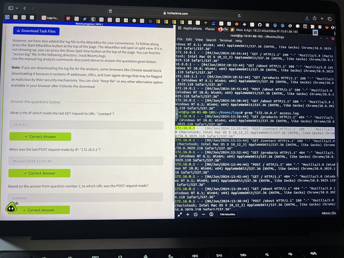 peachnez28's tweet image. Day 96 : Road to being a Cybersecurity Analyst🛡️ 
Today has been packed, I completed the Logs fundamentals &amp;amp; Intro to SIEM. I have started the firewall fundamentals as well on THM.
Cc: @segoslavia #CyberSec