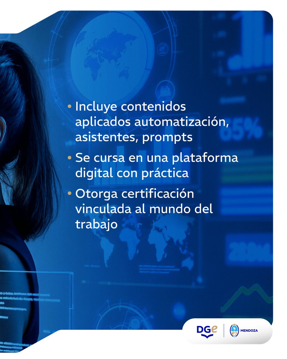 Mendoza fortalece la inteligencia artificial en la escuela secundaria con una propuesta formativa orientada a la práctica 🧠🤖

✅ El programa se implementa en instituciones de toda la provincia y vincula la educación con el desarrollo productivo.