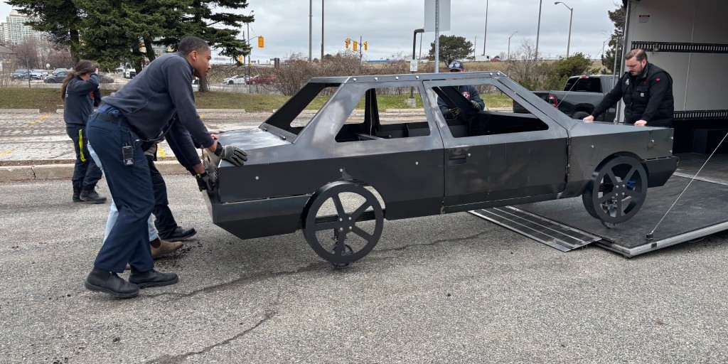 AJStoneCompany's tweet photo. We recently supplied a vehicle fire training prop to Centennial College, helping students develop real-world fire suppression skills in a realistic training environment! We are proud to support the next generation! 
#AJSBehindTheScenes https://t.co/zeg0T7h20h