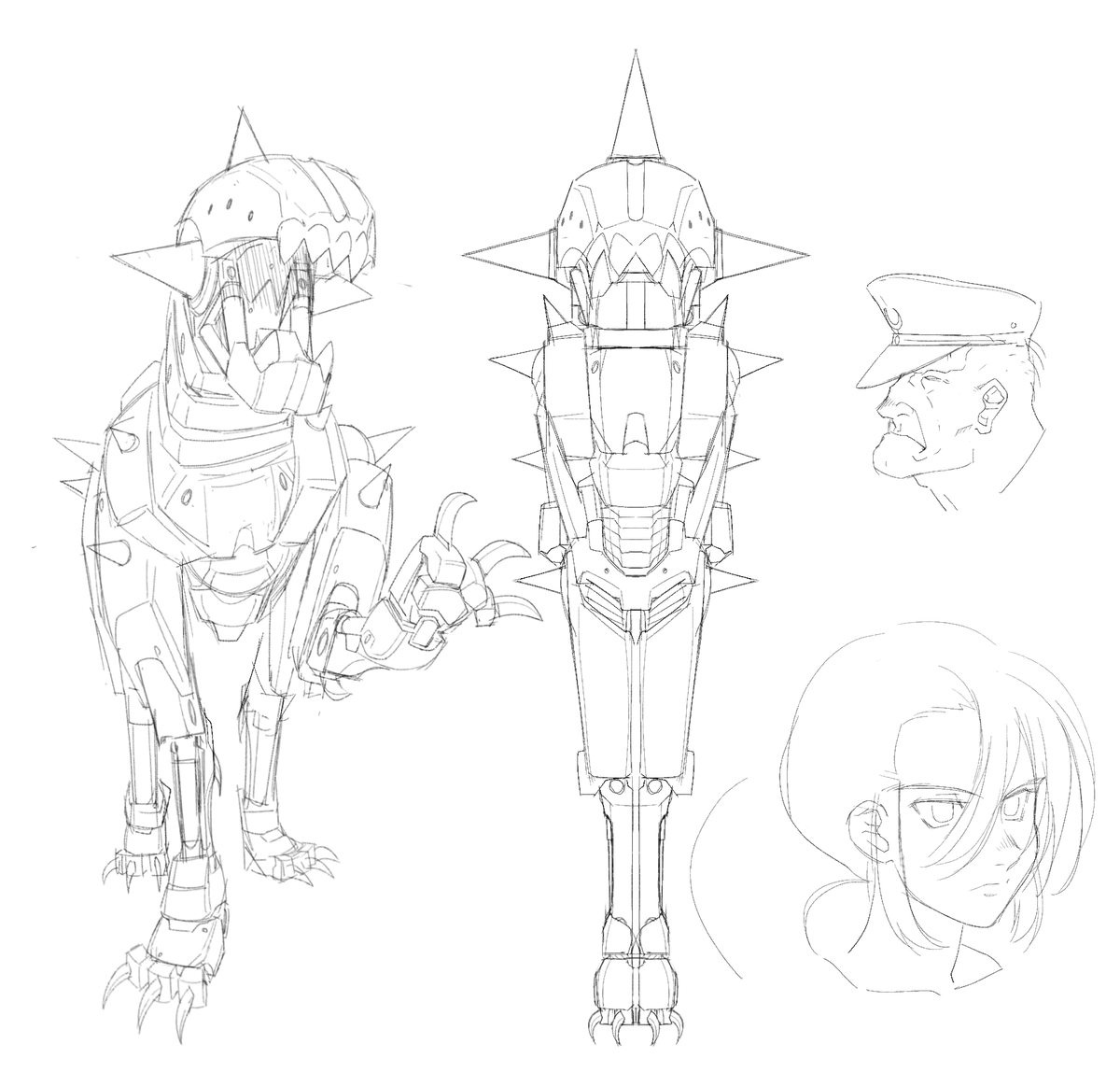 SCREWBUA's tweet photo. I really just enjoy drawing heads, second image is @StarWolf789's character https://t.co/Q23OYGuEhG