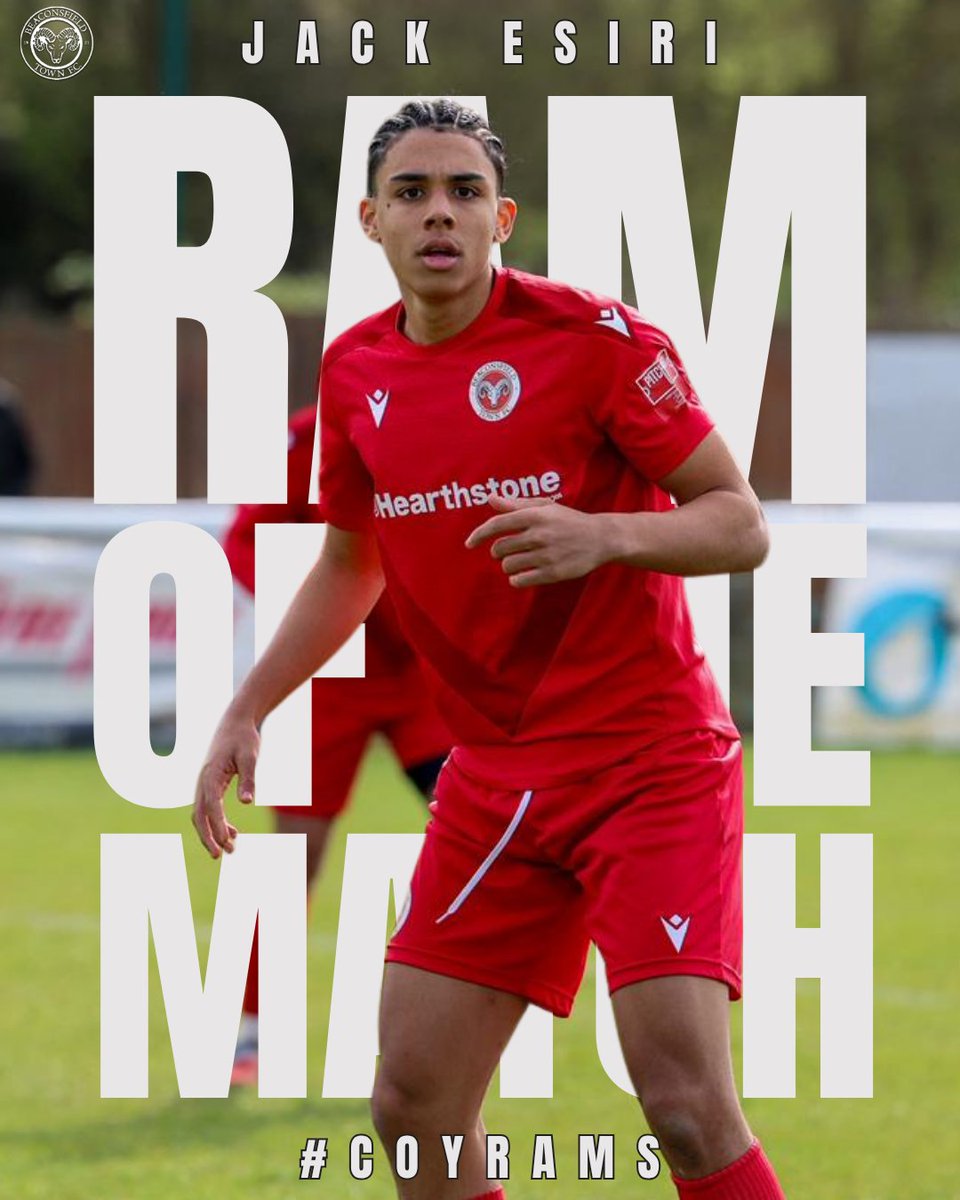 BeaconsfieldFC's tweet photo. 🐏 With 60% of the vote, today's ROTM is Jack Esiri!

A goal, an assist, and a top performance by a young man with a promising future.

Congrats, Jack! 👏 https://t.co/aA16fEQc9F