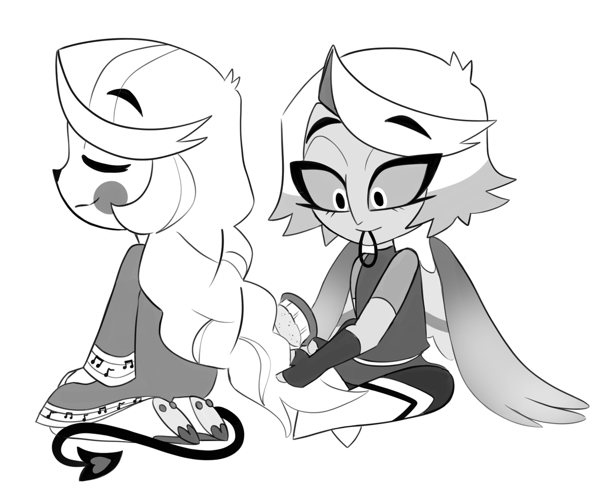 Brushing and Braiding
#hazbinhotel #charlie #vaggie #vaggi #chaggie