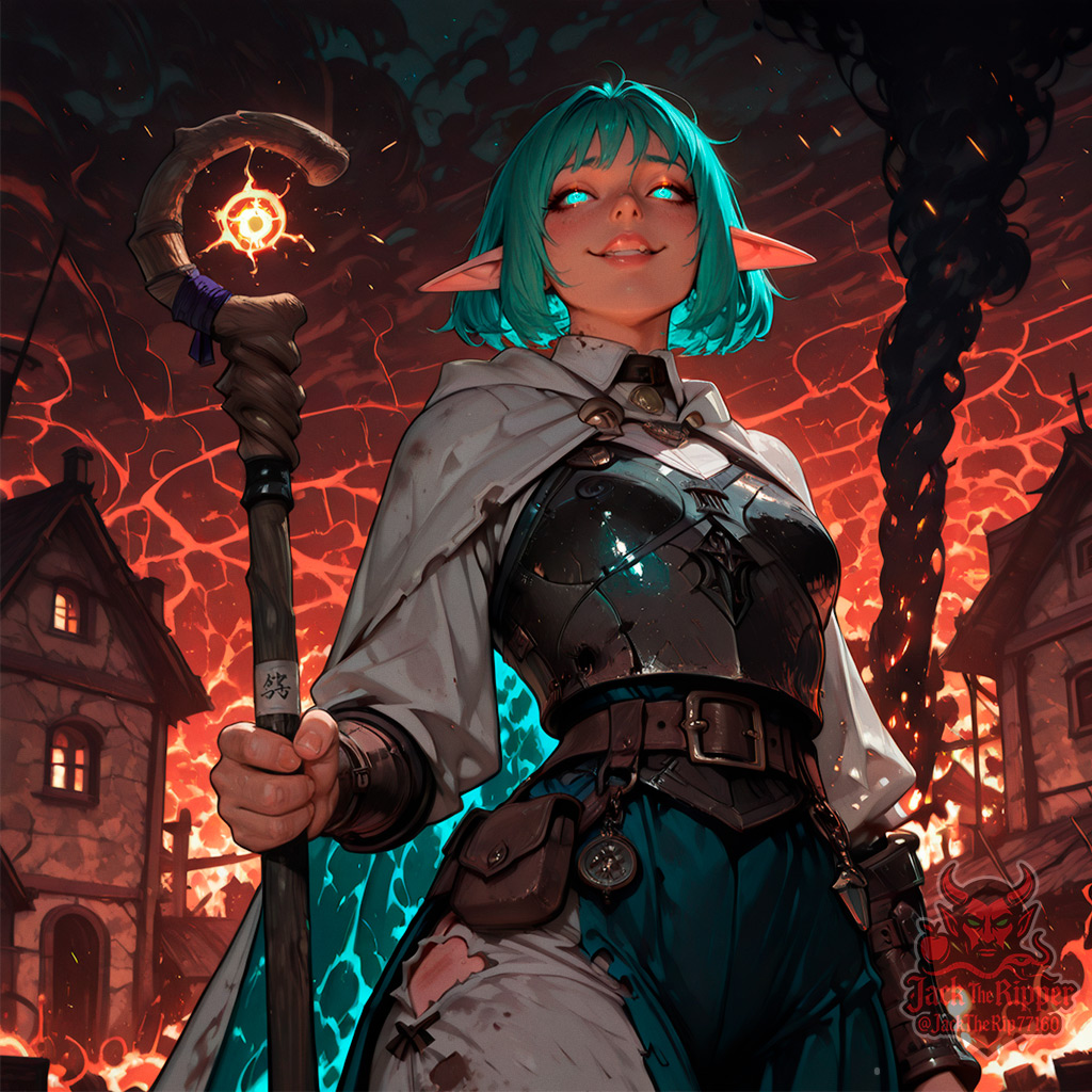 JackTheRip77160's tweet photo. “What on earth did you do, Fina? You were supposed to protect them, not burn down the village!”

#MindControlMonday by @SamanthaDareWrd + #MageMondayAI by @GoonerrMasterr and @theway2377

#AIart #StableDiffusion #DigitalArt #AIArtists #SFW https://t.co/LMVPeE5769