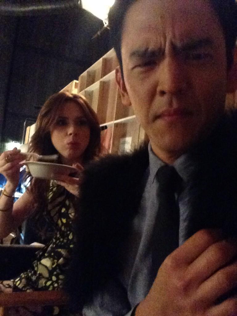 Karen Gillan and John Cho cosplaying each other 

#selfieabc