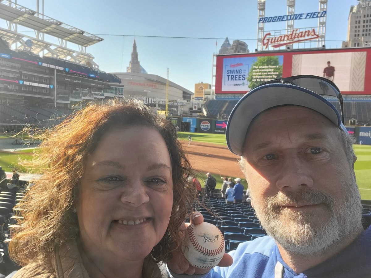 Caglione BP ball and great seat for a Monday game Royals vs Indians