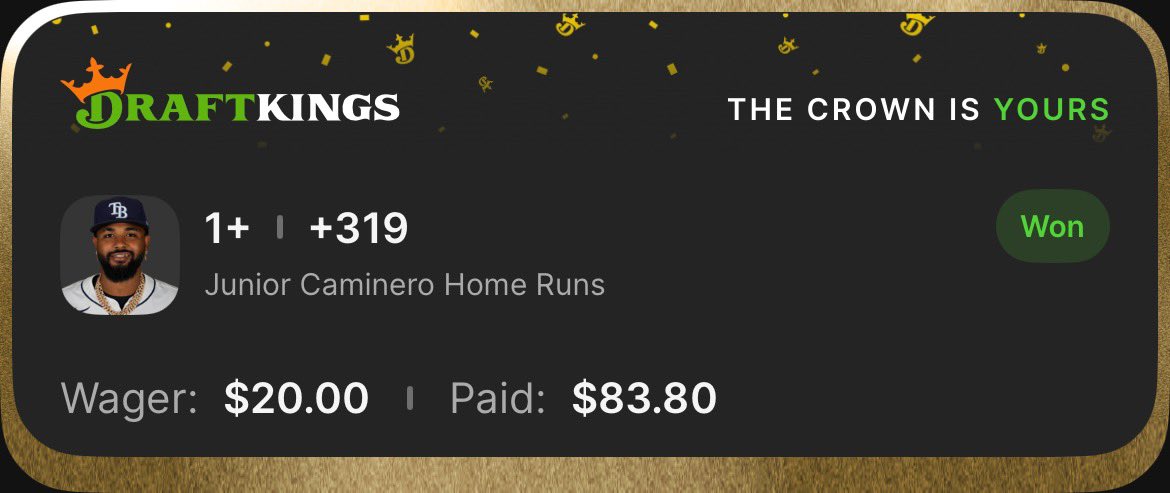 CushPlayerProps's tweet image. One down two to go✅👀 #draftkings