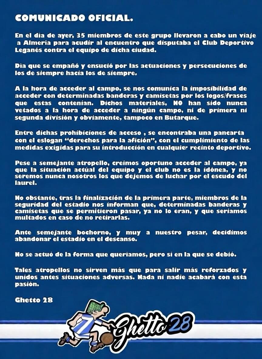 Ultras Leganés tweet media