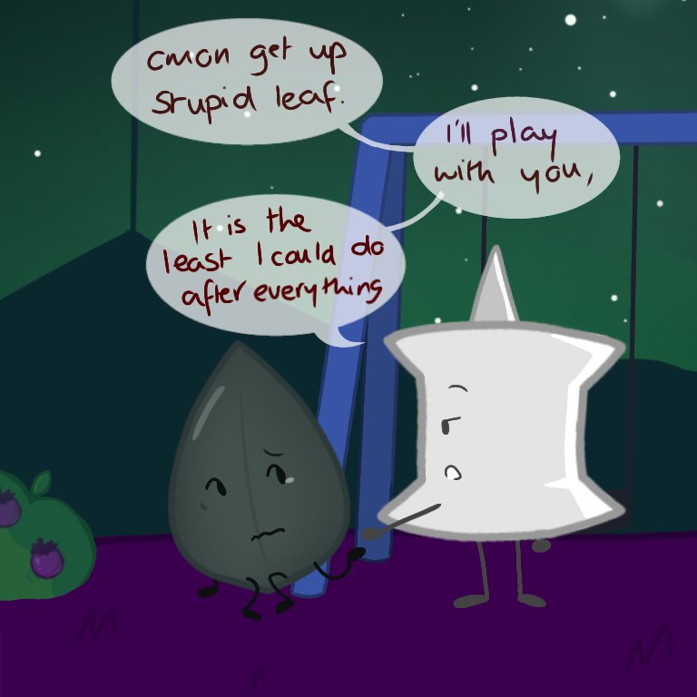 yoylecakeicing's tweet photo. happy late easter, everyone! 

I am alive (unfortunately) &amp; made this for the 2 leafpin strawpage requests i got!!! 
set in idfb bcs yeah hurt/comfort
I hope you enjoy 🥳🥳📌🍃❤️❤️ (andihopethisisntoooocplskillmeifitis!🍅💥) 
(4/11)
#leafpin #bfdi #bfdia #tpot #idfb #osc https://t.co/KDobImqgKL