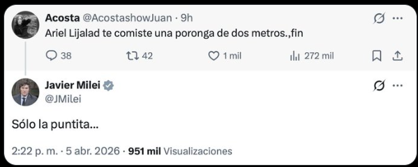 Dolly742009's tweet photo. @JMilei Usted habla mal de sí mismo, no es necesario que nadie lo ayude. Se olvida que es presidente y que todo es público. Para vulgar solo un presidente 👇 https://t.co/CSFkDyhrdV