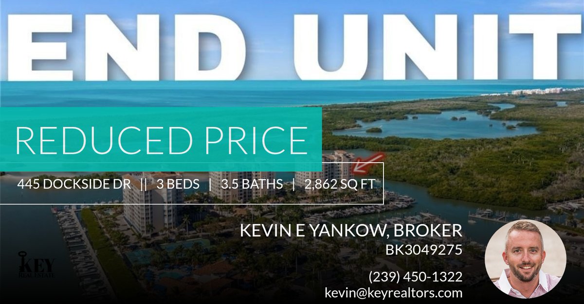 KEY_Real_Estate's tweet photo. 📍 Reduced Price 📍 This recently reduced home at 445 Dockside Dr in Naples won't last long, so, don't wait to set up a showing! Reach out here or at (239) 450-1322 for more information!

20+ years of SWFL Real Estate experience, 1... https://t.co/0abzN8dSIO https://t.co/RoAlzkmo1D
