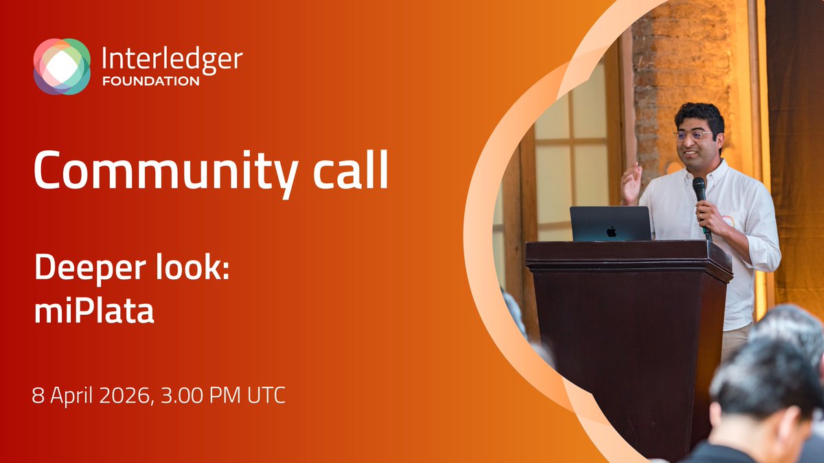 Interledger's tweet image. 📣 April Interledger Community Call

📅 Wednesday, April 8

This month, we will dive into the miPlata (DFS grantee) project, focusing on how workers spend &amp;amp; send earnings across borders.

We will also have an intro to our new #NextGen grantees — Western Sydney University &amp;amp;