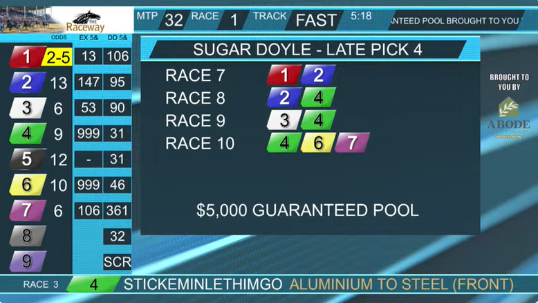 knows_lou's tweet photo. Late P4 ticket. A $24.00 investment on the $1.00 version or $4.80 if you tag along on a $0.20 version @TheRacewayWFD @SugarDoyle $5000 guaranteed pool 💰💰 https://t.co/MhlMvleEvQ
