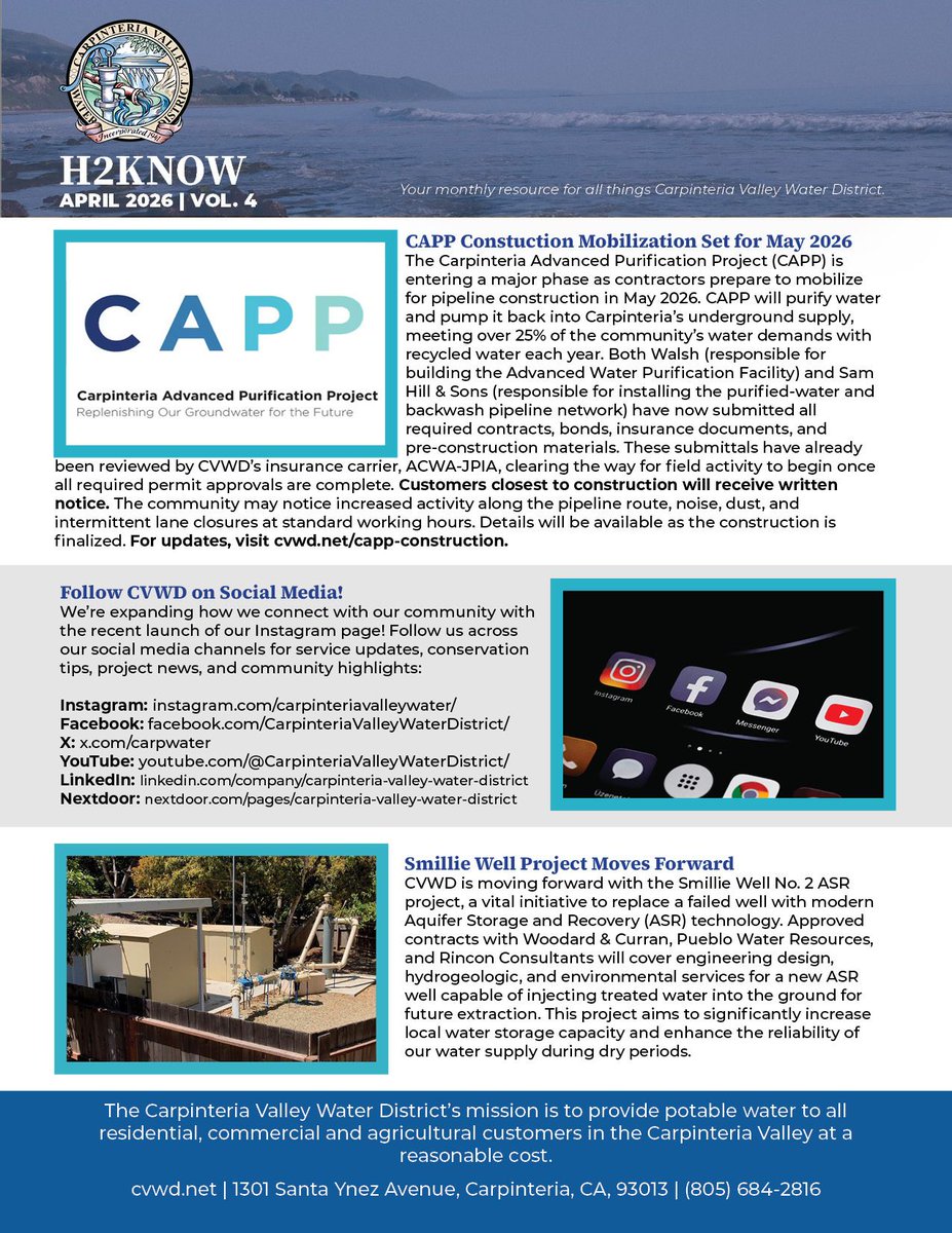 Carpinteria Valley Water District tweet media