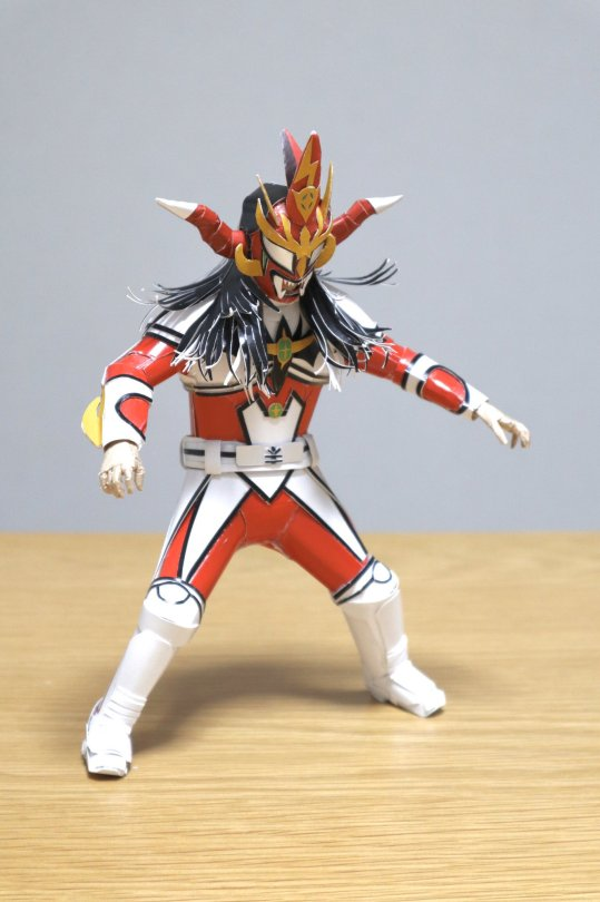 allan_cheapshot's tweet photo. A fan made a perfect Jushin Liger out of McDonald’s meal packaging. https://t.co/E9aO70R9S7
