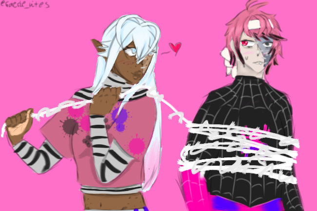 faerie_lites's tweet photo. she convinced him to let her try out his webshooters
#magicweb https://t.co/4ymKnMhS7L