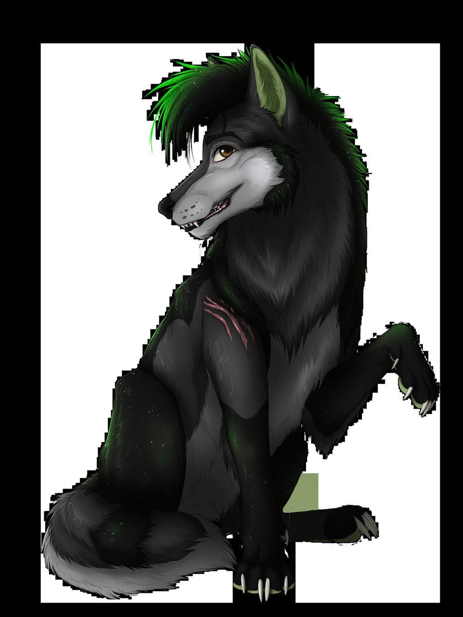 CosmosWolfAlpha's tweet photo. Full body of Cosmos done by ColourenArt on Bluesky. She did an amazing job. I have it as my wallpaper. https://t.co/kLDjkua4QB