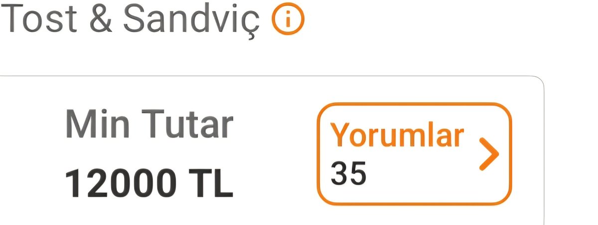 Minimum 12 bin TL
Bunu da gördük elhamdürüllahi elsandviç