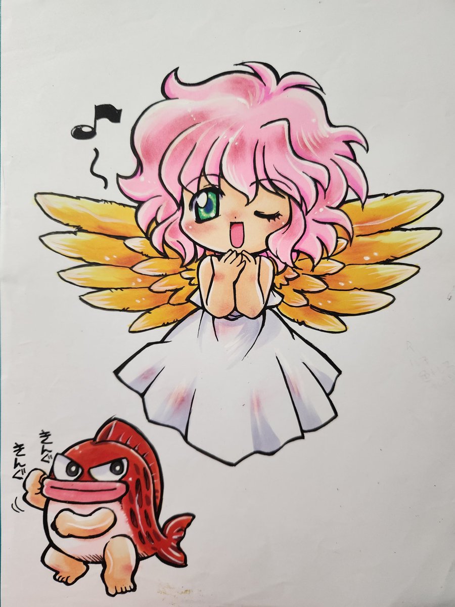 「ぷよぷよ～同人ラミ ハーピーさん (&amp;すけとうだら) 加工前 コピック塗」|ここまひ（赤い靴CLUB)のイラスト