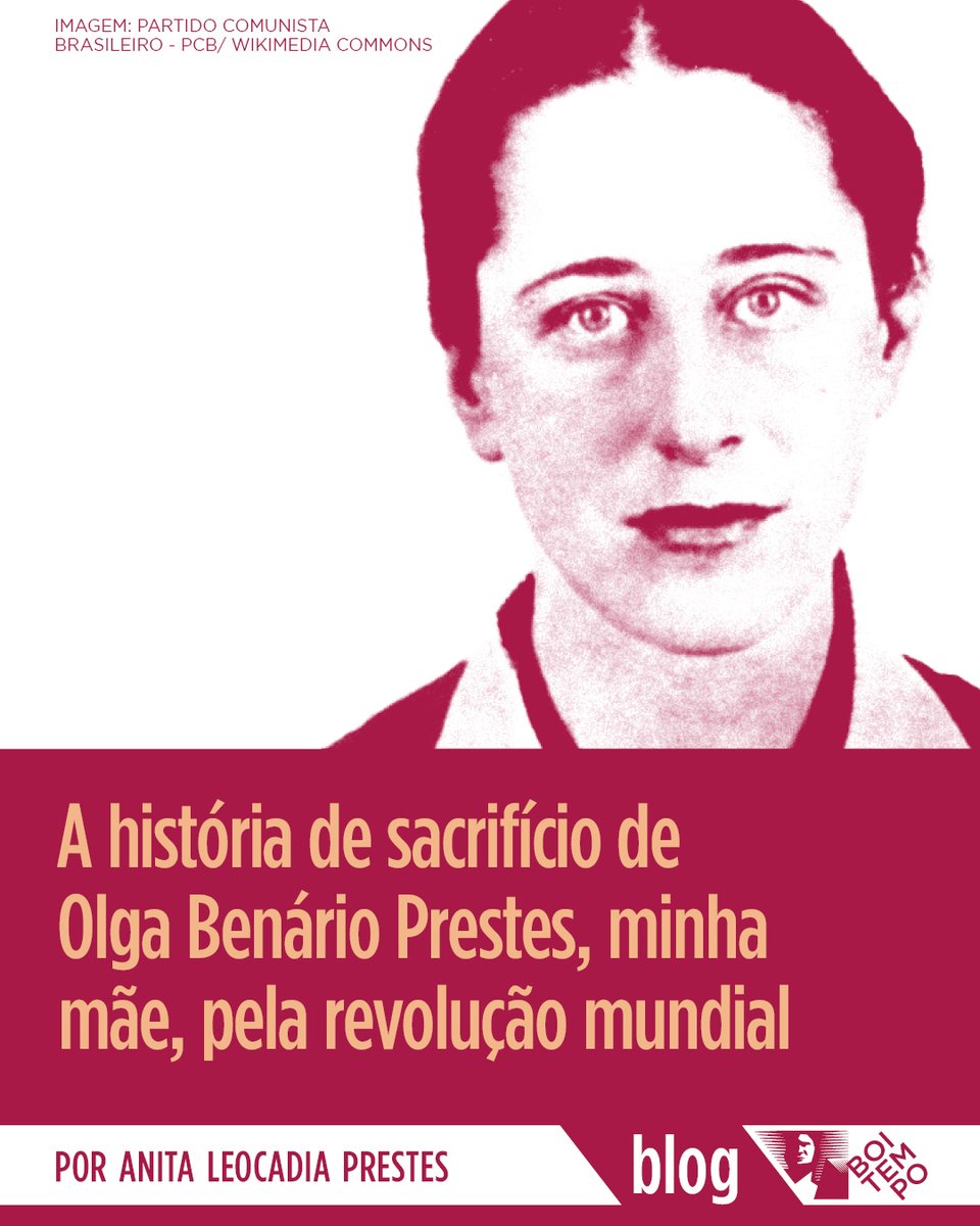 84 ANOS SEM OLGA 
A história impressionante dessa revolucionária perseguida pelo nazismo é contada pela sua filha Anita Leocadia Prestes, no livro OLGA BENARIO PRESTES. 

◢ “Homenagem a Olga Benário Prestes, minha mãe”, por Anita Leocadia Prestes 
bit.ly/3IEiOP7