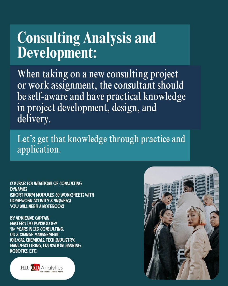 HRODAnalytics's tweet image. Self-development and self-awareness are areas you will need to explore for a consulting role. Learn why here: adrienne-s-school-2b8a.thinkific.com/courses/founda…

#Applied #Consulting #Learning #Talent #Design #Economy #JobSearch #Working #Technology #HR #IT #Writing #Education #Operations