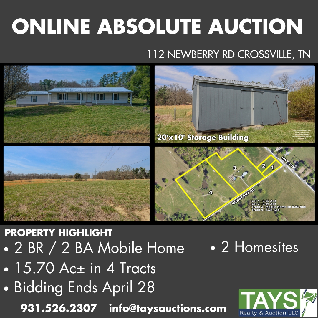 taysauctions's tweet photo. Get ready to bid!  2 Bedroom, 2 Bathroom Mobile Home situated on 15.70 acres of land, divided into 4 tracts! 2 Homesites. 20'x10' Storage building is also up for grabs! Don't wait, head over to https://t.co/P3XvifUWYV  Auction ends on April 28, 2026, at 10:00 AM CT https://t.co/NDRqcCBw4t
