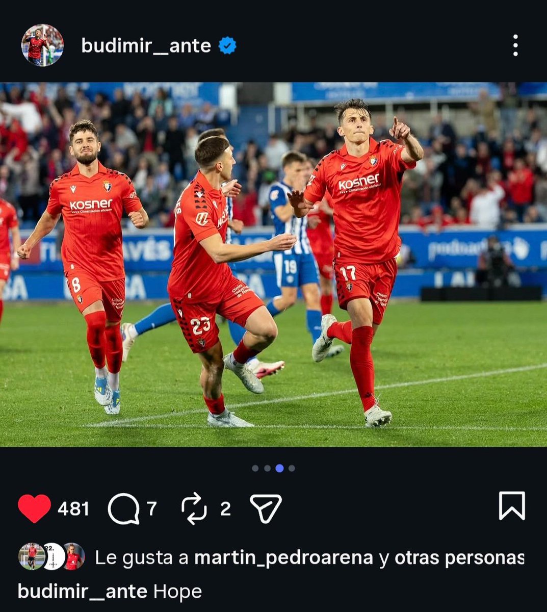 Él confia, nosotros también.

Amaierara arte, Osasuna.