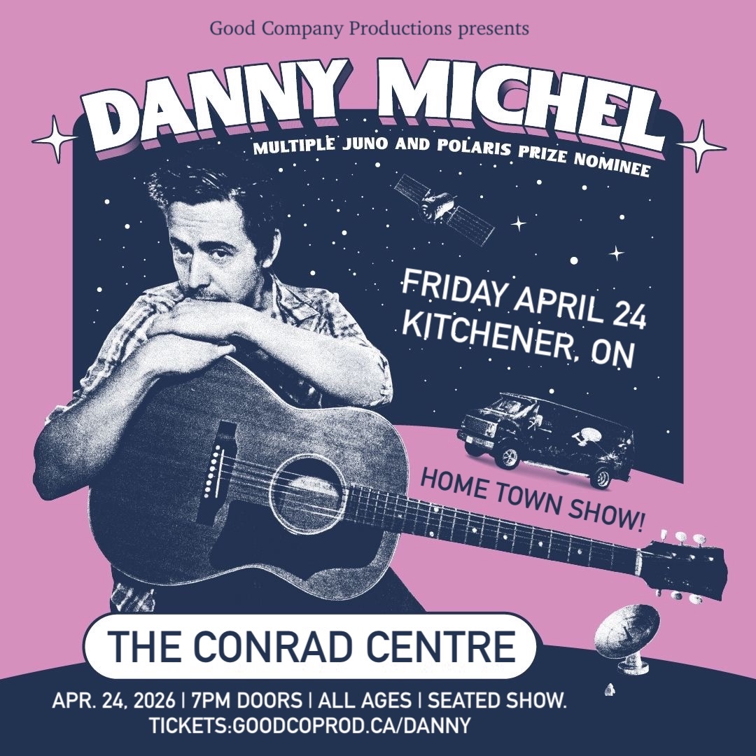 dannymichel's tweet photo. Excited to be playing a room I’ve never played before in my hometown: The Conrad Centre for the Performing Arts! My only K-town show this year so far! @CityKitchener #kwawesome https://t.co/xh7h9xQfNd