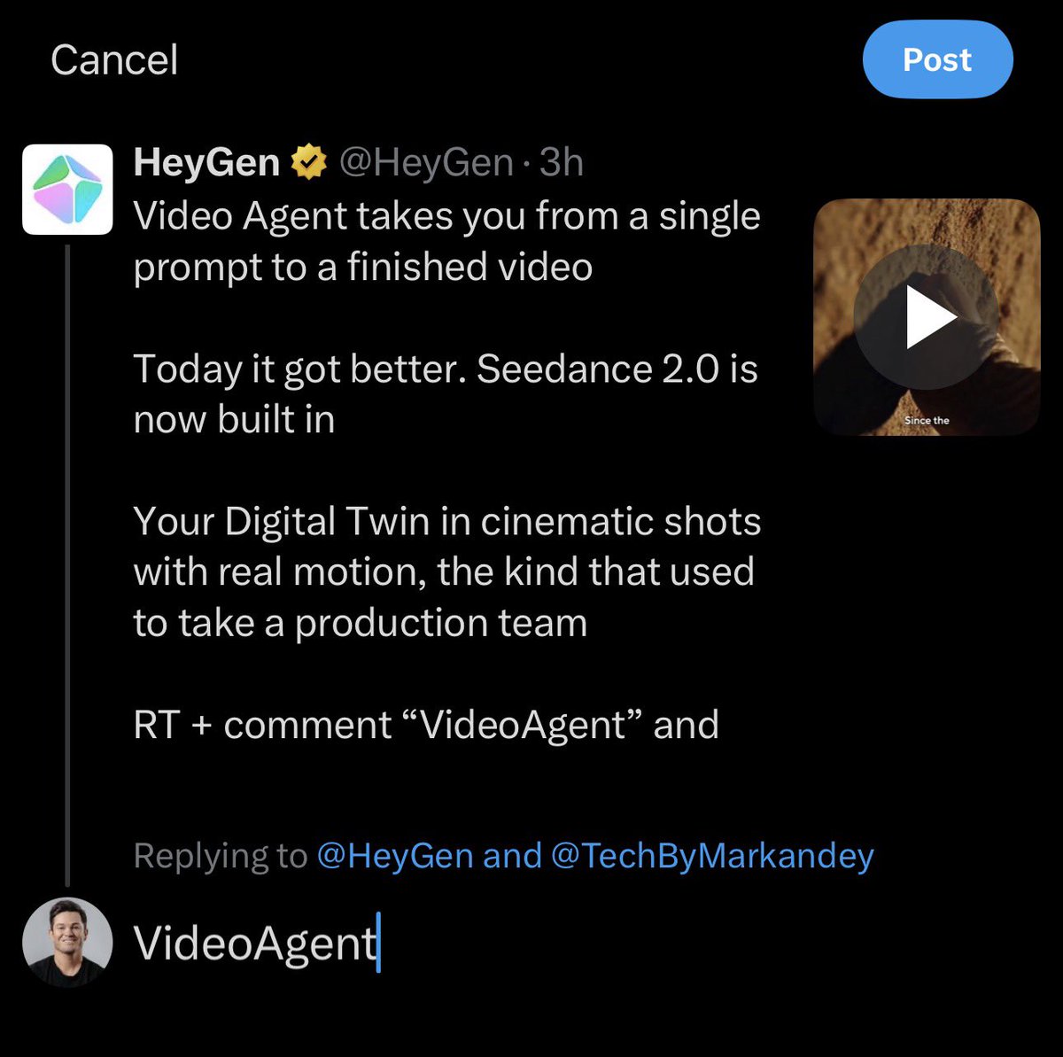 RameyShort's tweet photo. @HeyGen @TechByMarkandey @HeyGen please help me out! Not sure why I cannot respond to your post. Screenshots attached. I keep getting flagged if i only post 'VideoAgent' https://t.co/FcPBQneRLC