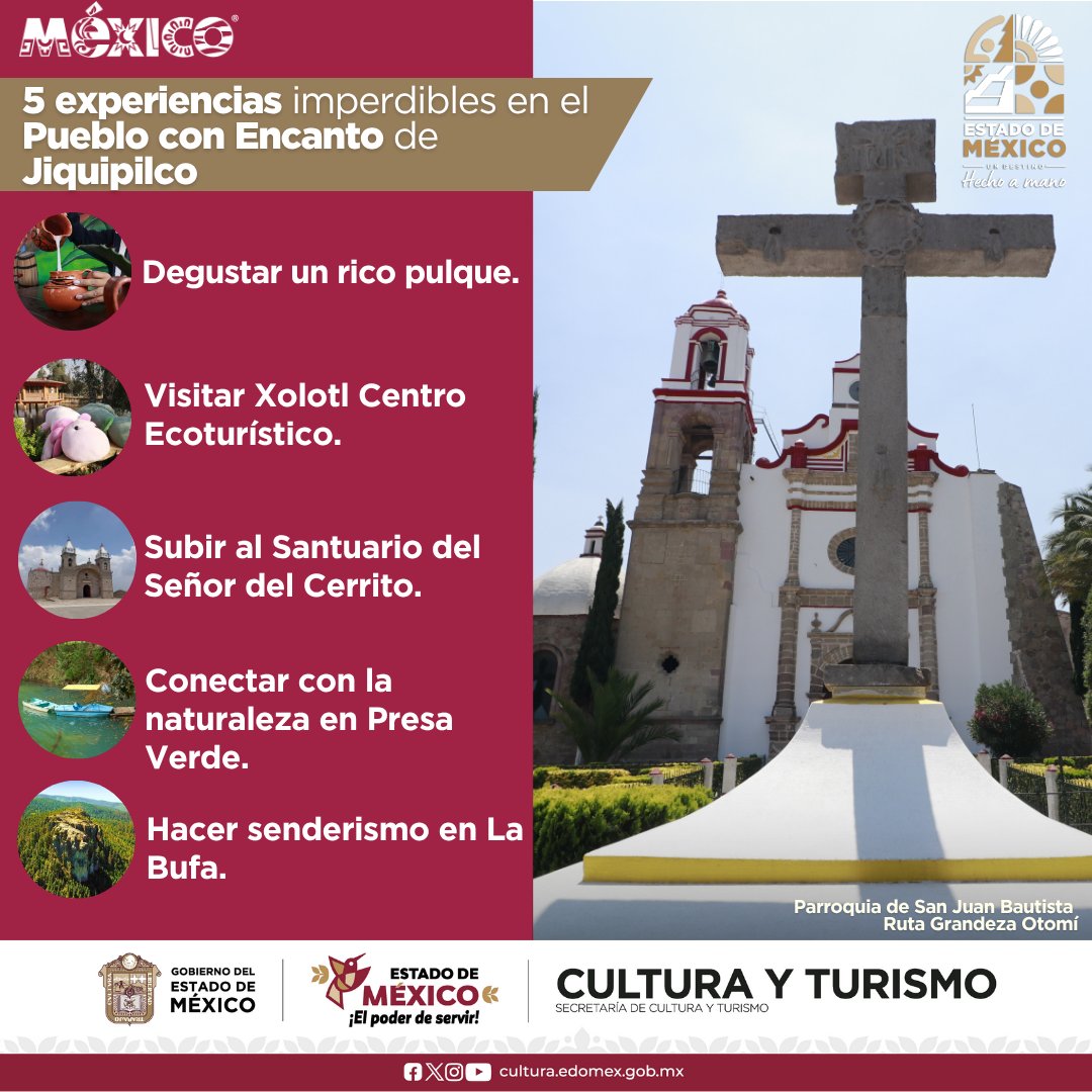 CulturaEdomex's tweet image. Descubre Jiquipilco, un Pueblo con Encanto del Estado de México que te sorprenderá. Forma parte de la Ruta Turística Grandeza Otomí, donde podrás conectar con la naturaleza, la historia y una deliciosa gastronomía que conquista todos los sentidos.

#ElPoderDeServir