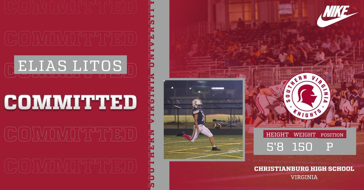 eliaslitos1's tweet photo. Excited to announce that I will be continuing my athletic and academic career at Southern Virginia University! GO KNIGHTS ⚔️🛡️

@CoachHylandSVU @CoachJoeDuPaix @coach_pickup @CoachPorterShaw https://t.co/PYOaFl0OD3