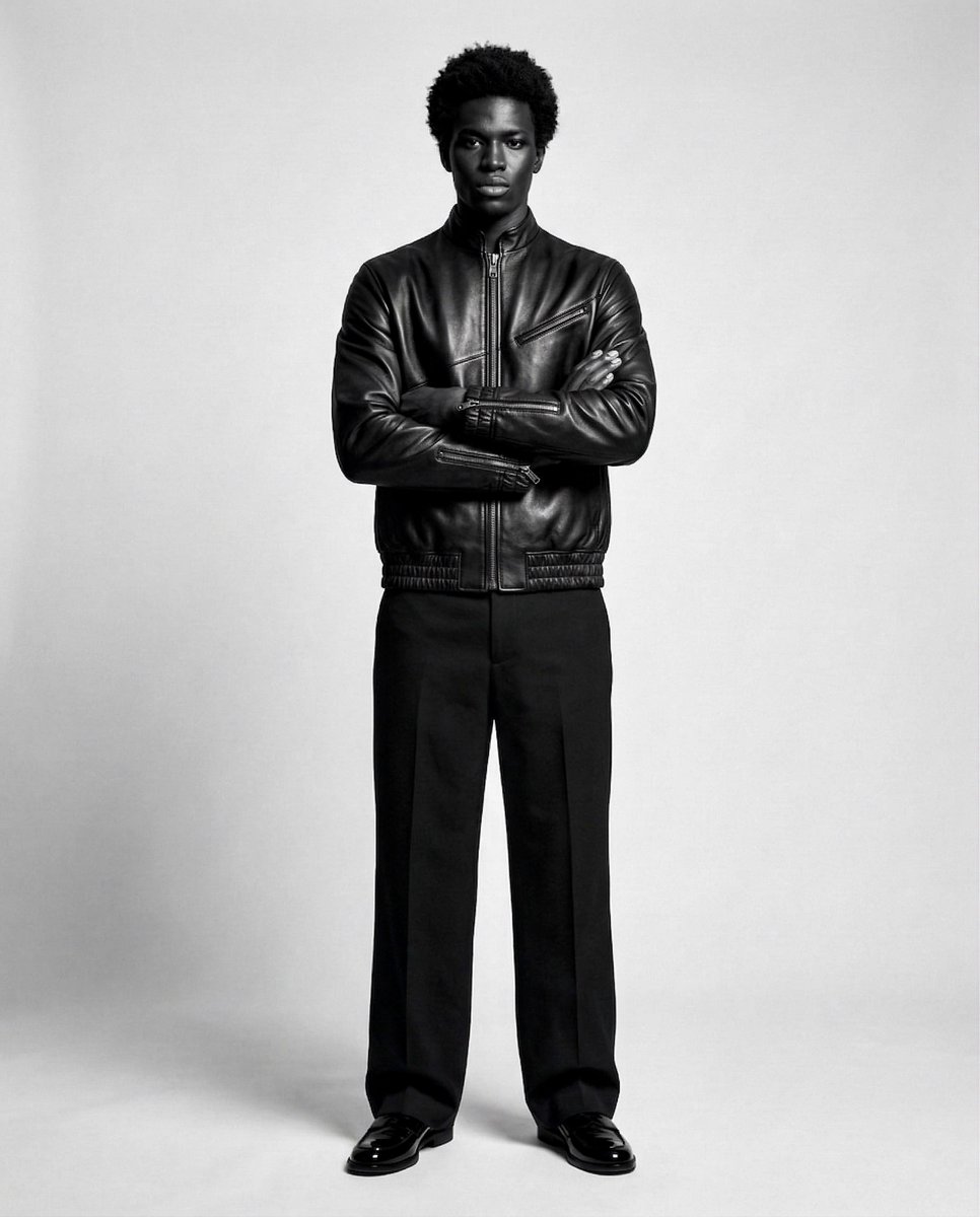 houseofmozaique's tweet photo. Orion Sculpted Leather Bomber

SS26 Collection 2 Coming Soon  
20/04/2026 https://t.co/fKiBBbQpTQ